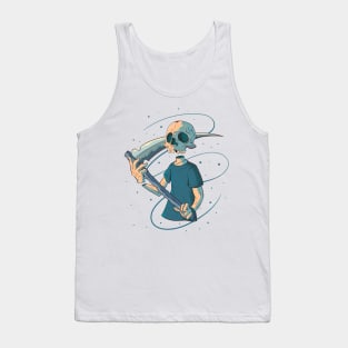 Japanese Sci-fi Skeleton 2 - Vector art illustration Tank Top